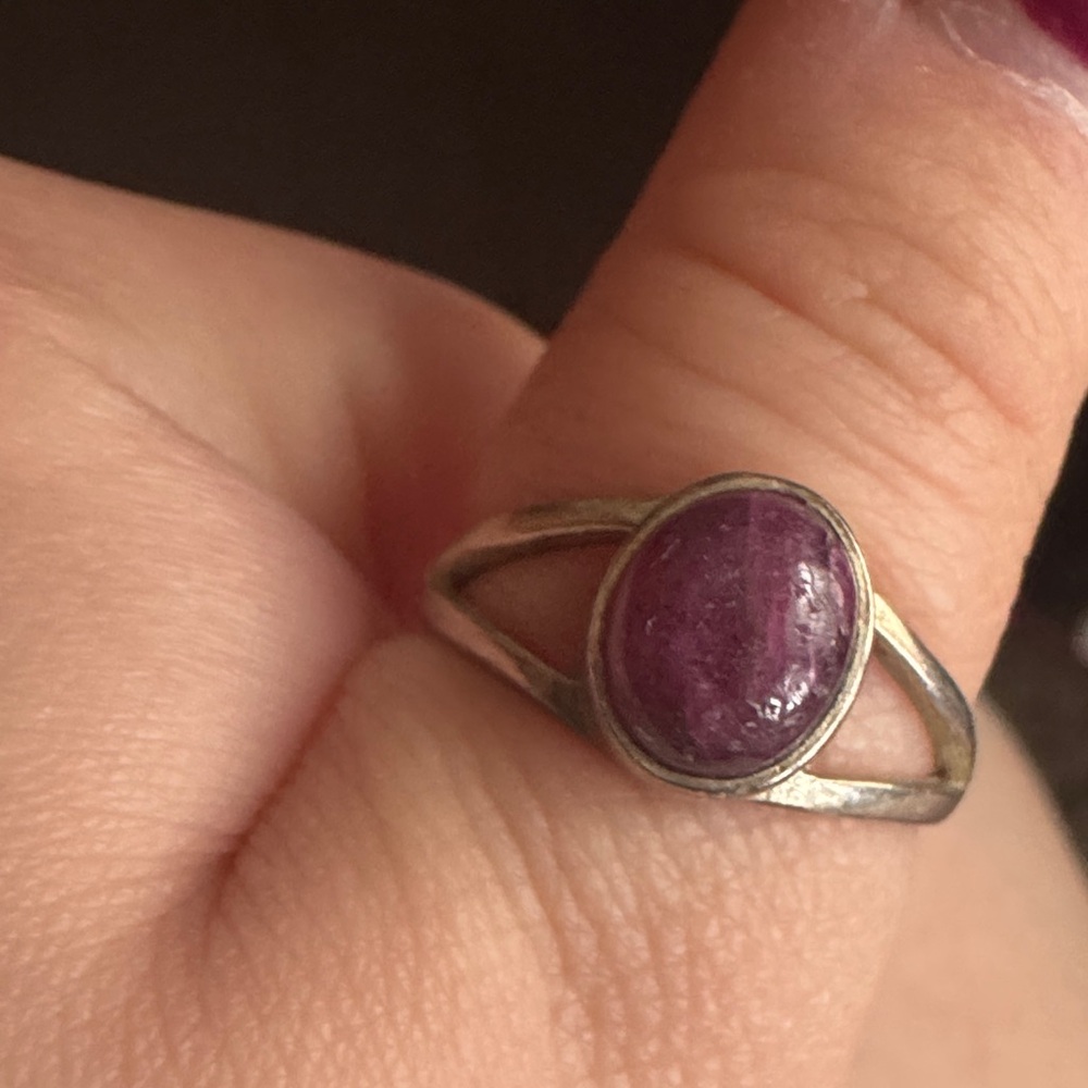 Star Ruby Ring In 925 Sterling Silver - image 1